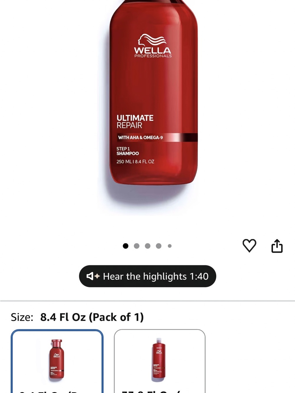 Wella Ultimate Repair Shampoo 250 ml/8.4 fl oz - Picture 5 of 5